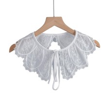 False Collar Shoulder Wrap Detachable Embroidery Collar Venise Lace Up Neckline