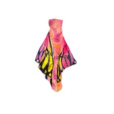 Zara Tulle Watercolor Slinky Dress With Butterfly Wings 