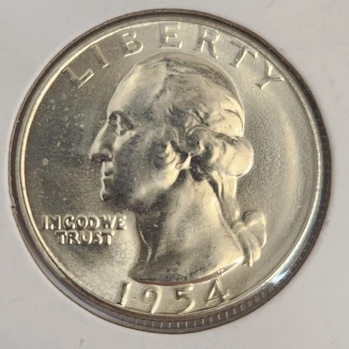1954-S Washington Quarter 90% Silver AU  Almost Uncirculated