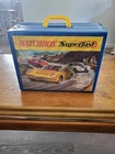 Vintage Matchbox Blue Carry Case With Cars Matchbox, Hotwheels 55 Total