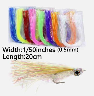 10Pcs Fly Tying Materials Dry/Wet Flies Nymph Streamer Fly Fishing Crystal Flash