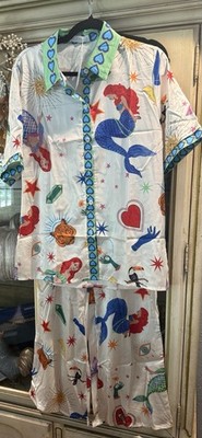 Endless Moon Mermaid Vacation Top And Pant Bottoms Size Small NEW