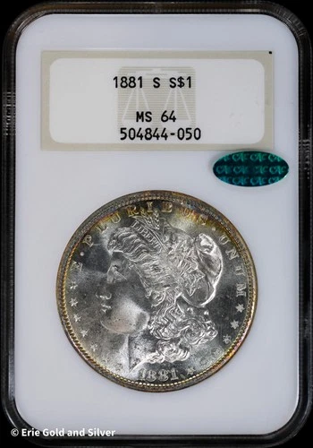 1881-S $1 Morgan Silver Dollar MS64