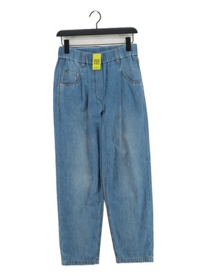 Brunello Cucinelli Damen Jeans UK 8 Blau 100% Baumwolle Mom