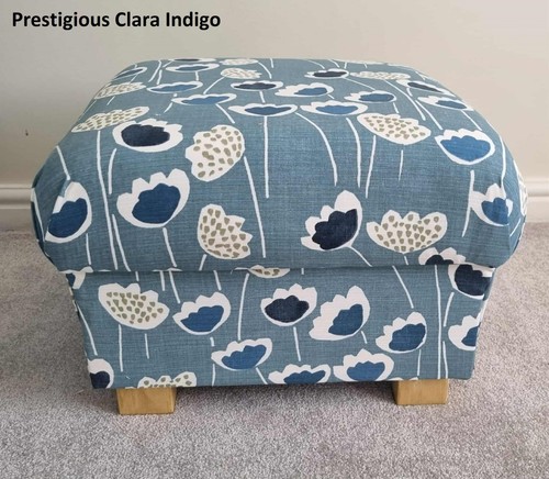 Storage Footstool Prestigious Clara Scandi Floral Fabrics Ochre Ottoman Flowers - Picture 40 of 41