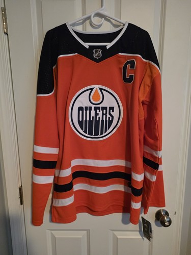 NWT Adidas Connor McDavid Edmonton Oilers Authentic Home Jersey Sz 52 L...