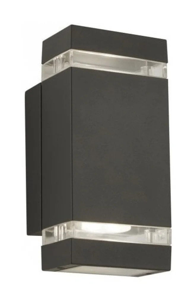 Outdoor Light Black Sheffield Double Spot IP44 Rectangle Searchlight