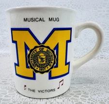 Vintage University of Michigan Wolverines Musical "The Victors" Coffee Cup Mug