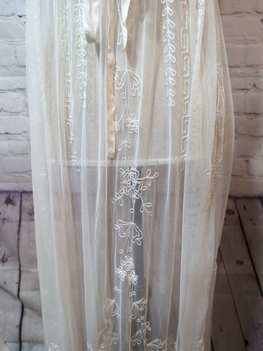 Victoria’s Secret Vintage Nachthemd elfenbeinfarben transparent Schlupfkleid Cottagecore Girly Größe S - Bild 4 von 11