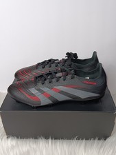 Adidas Predator League Soccer Cleats Black Red FG MG ID1328 Size 10 M/11 W