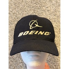 Vintage Boeing Hat Mens OSFA Black C-17 Tulsa Mod Center Snapback Wool Cap
