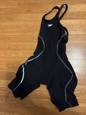 Speedo Women's LZR Pure Intent Open Back Kneeskin Tech Suit Swimsuit Size 24