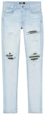 Amiri MX1 Camo Patch Jeans - Light Indigo
