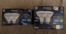 4 GE Reveal HD 75 Watt Short  Long Neck Indoor LED Flood Lights Bases Ret 23
