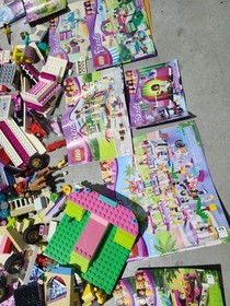 Huge LEGO Friends Bulk Lot Bricks Base Plates Instruction Mixed Parts