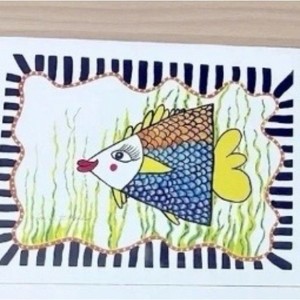 Fish Art Print Notecards Colorful Whimsical Set Of 4 Cards With Envelopes NWOT