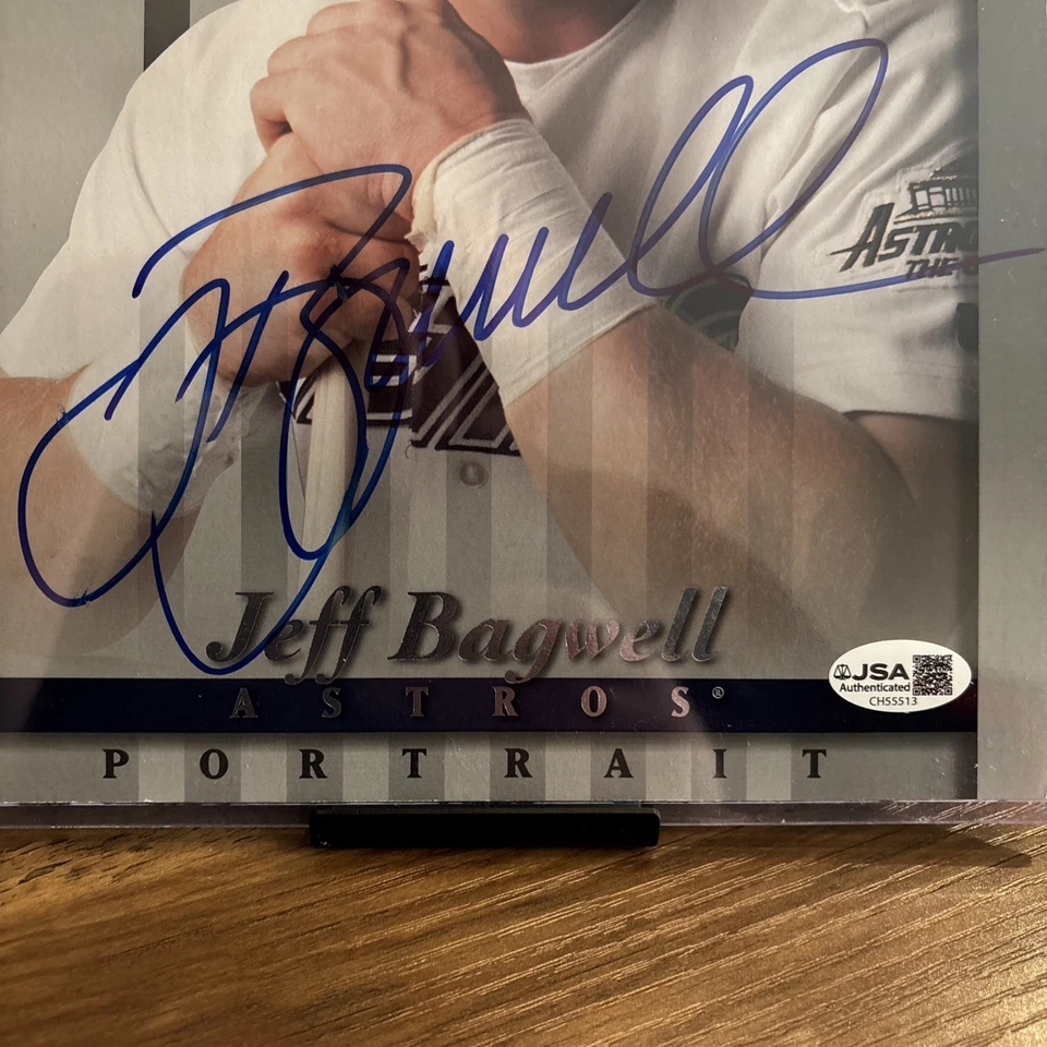 Tarjeta 8x10 JSA firmada por Jeff Bagwell 8x10 Houston Astros Donruss Studio 1997 Foto 4 de 4