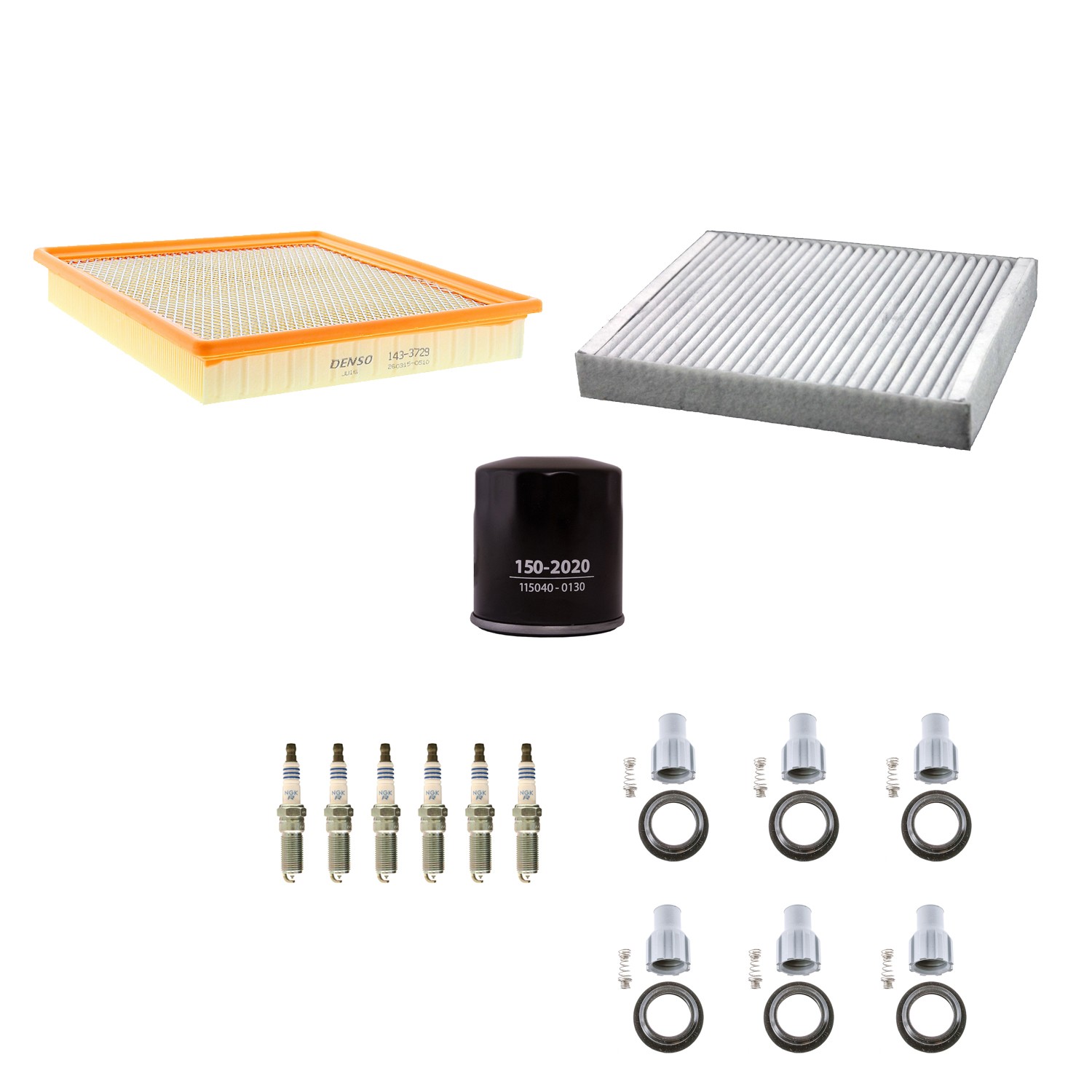 Denso Tune Up Kit NGK 6 Spark Plugs  Boots Kit for Cadillac XTS 3.6 V6 LFX 3 13