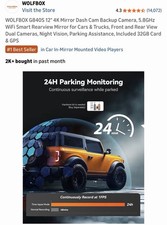 Wolf box Dash Cam G840S Sealed In Box