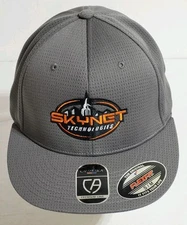 Skynet Technologies Embroidered Flexfit Cap Gray Size S-M Fitted Hat Cap America