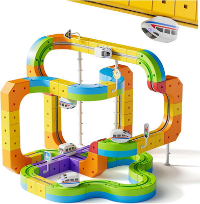 Upgrade Electric Train Set, 3D Infinity Track with Flexible Tracks for Kids, Cub