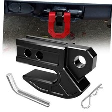 2'' Hitch Slider Skid Plate, 7075 Aluminum Receiver Hitch with 1'' Tow Black