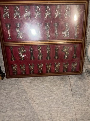 Vintage Marinakis Bros Ancient Greek Mythology Chess Board And