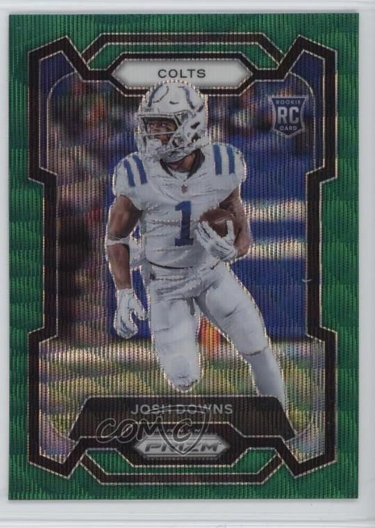 2023 Panini Prizm Rookies Green Wave Prizm Josh Downs #345 1k9t