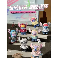 AUTHENTIC Miniso Stitch Gen Z Street Series Vinyl Plush Pendant Disney Blind Box