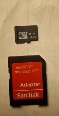4gb micro sd card With Sandisk Adapter