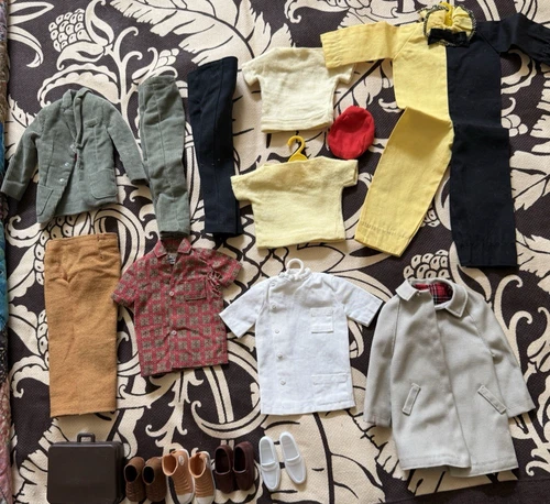 Vintage Ken (Barbie) Lot Clothing Coat Jacket Shirts Shoes Costume Hat NICE