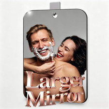 Shower Mirror Fogless for Shaving, 8 X 6 Inches Medium Shatterproof Handheld ant