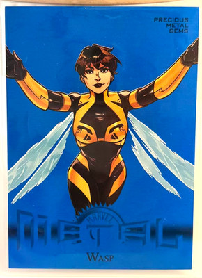 2023 Marvel Metal Universe WASP PMG Blue 45/50 Precious Metal Gems Avengers