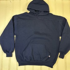 VTG Russell Athletic Crewneck Sweatshirt Sz XL Navy Blue Blank Pullover