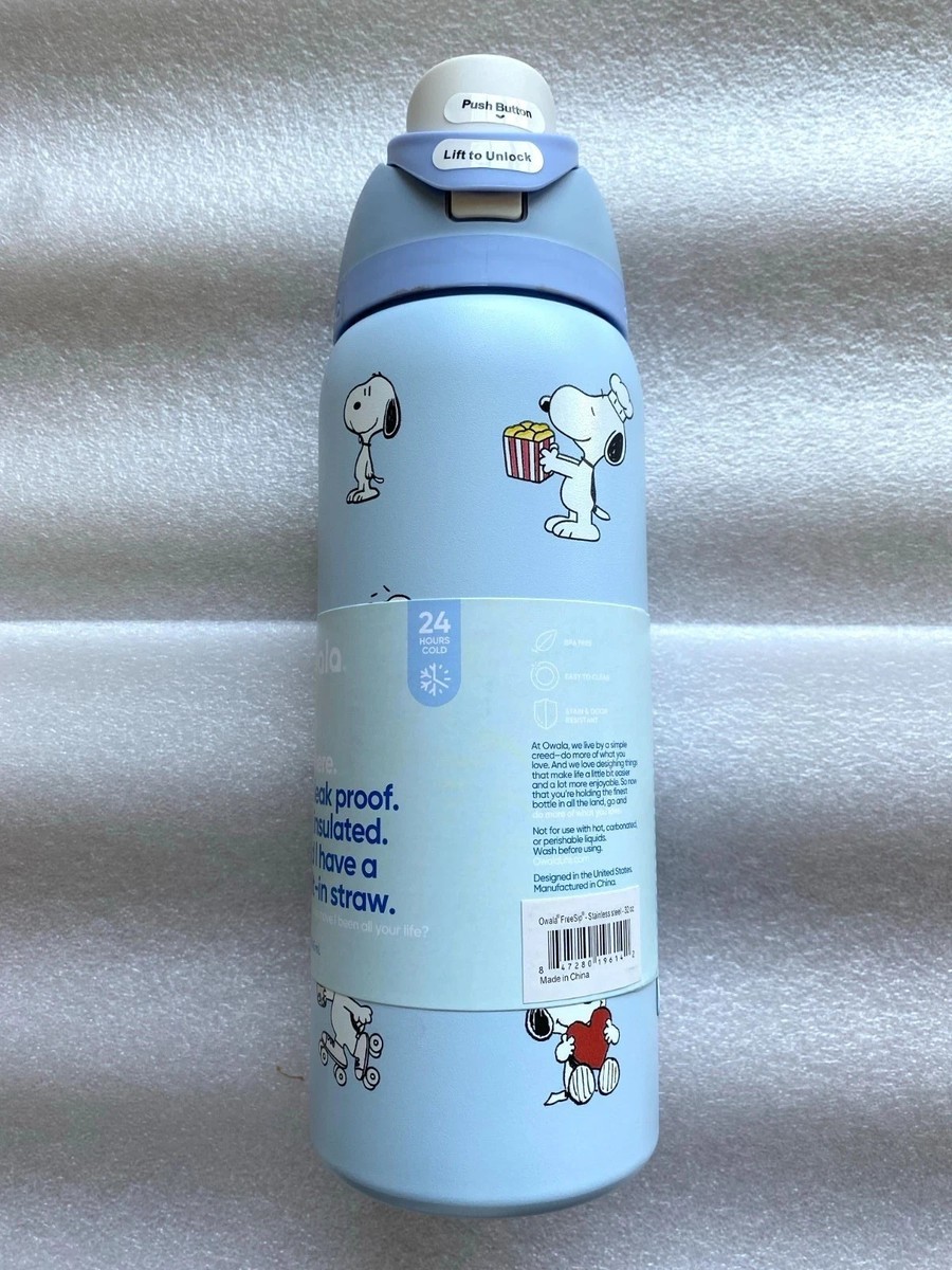 Owala FreeSip 32oz Blue Snoopy Peanuts Exclusive Edition Water
