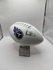 Vince Young Signed Tennessee Titans Logo Franklin White Football -(SCHWARTZ COA)