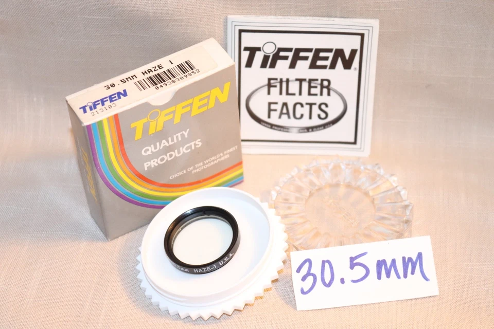 New Vtg Tiffen 30.5mm UV -Haze-1 FILTER USA 37mm Ultra Violet Haze 1 Filter Mint - Image 2 of 4