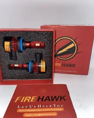 New Firehawk LED Headlight Bulbs V49 H11 15000LM 400% Brighter 1:1 Halogen Cool