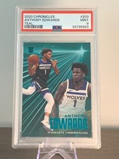 Anthony Edwards 2020 Chronicles Essentials Basketball Teal Rookie #203 PSA 9