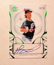 Hagen Smith 2024 Leaf Trinity AUTO GREEN 20/25 White Sox #BA-HS1 RC Panini U6