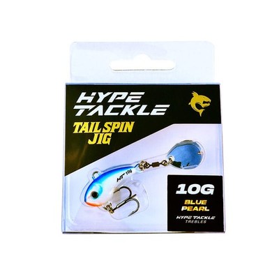 Wobbler Hype Tackle Tail Spin Jig Blue Pearl 10 g für Hecht, Zander & Barsch