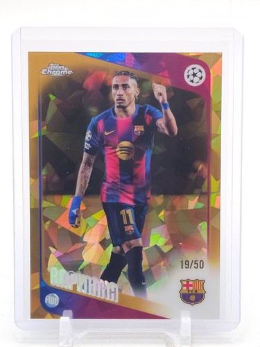 RAPHINHA 2025-26 TOPPS CHROME UEFA CL SAPPHIRE GOLD /50 #97 FC BARCELONA Q5332