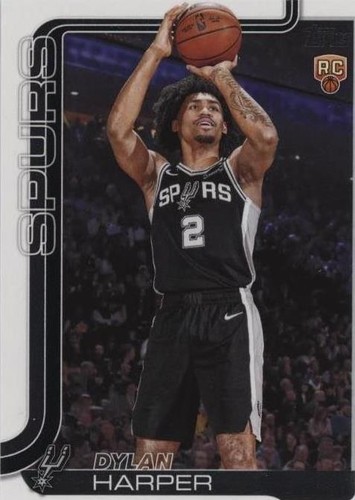 2025-26 Topps NBA Hoops Dylan Harper Base RC #7 San Antonio Spurs
