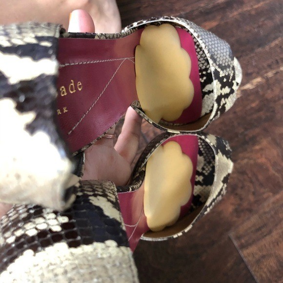 Kate Spade Python Embossed Leather Heels Size 8 S… - image 13