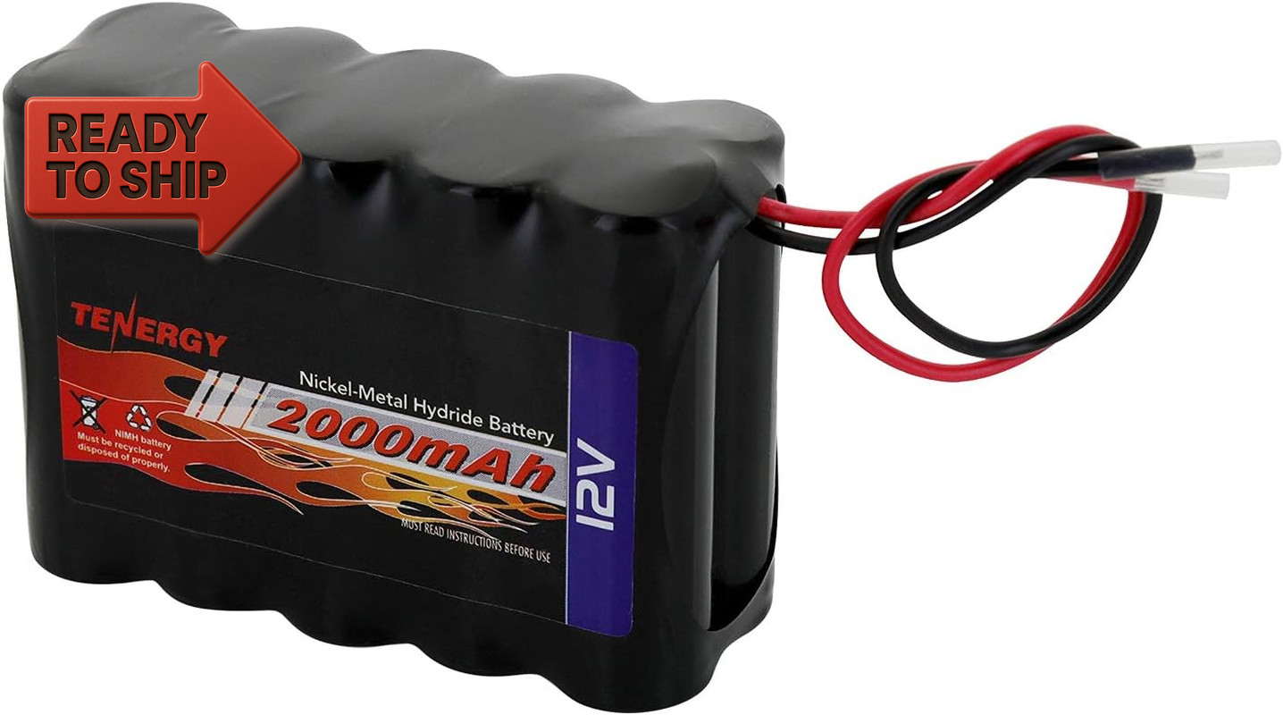 Tenergy Nimh Battery Pack 12V 2000Mah High Capacity Rechargeable Battery W/Bare