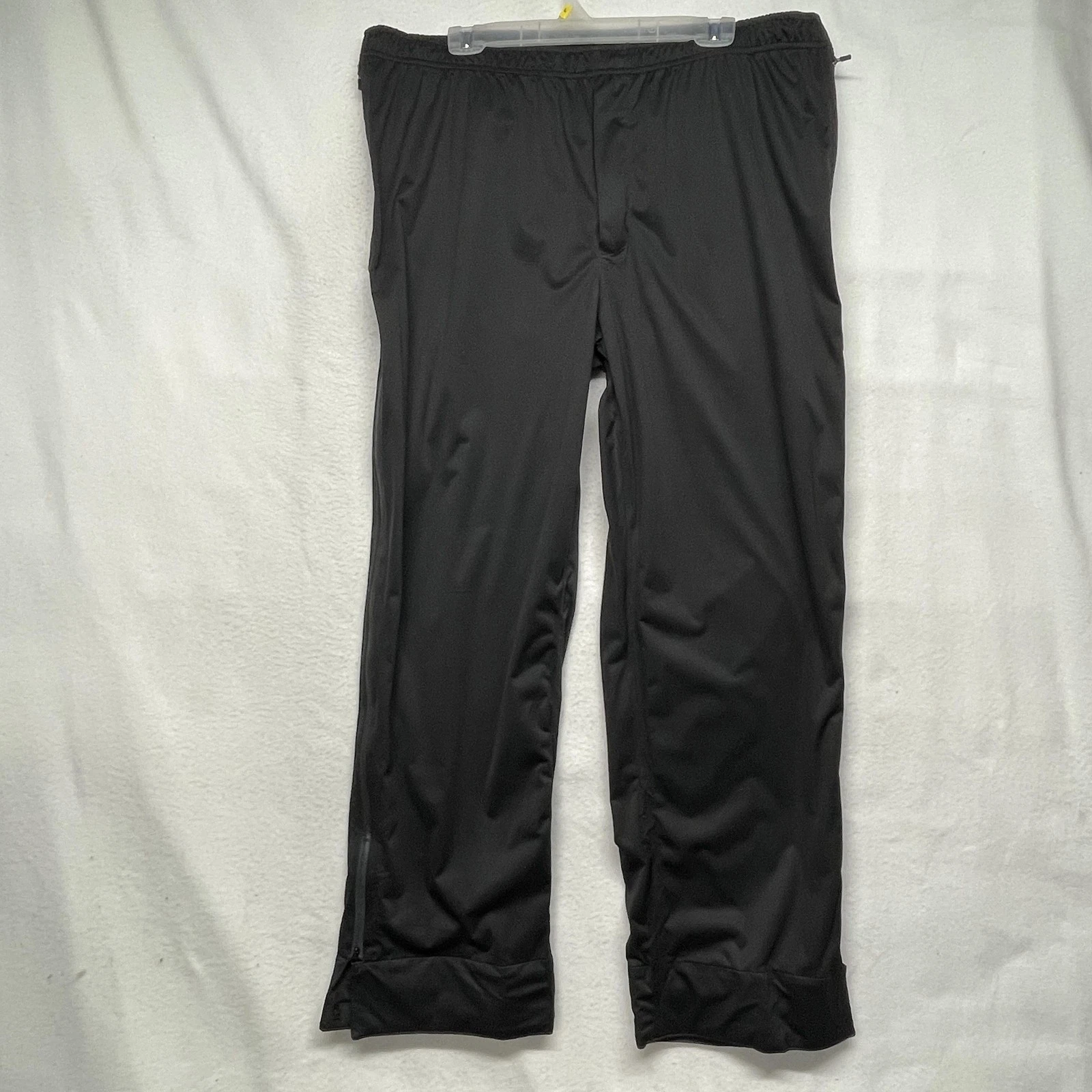 Walter Hagen Rain Pants Mens 2XL Black Golf Wind side Zip Tearaway Athletic XXL
