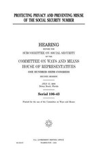 Protecting Privacy and Preventing Misuse of the Social Security Number by United