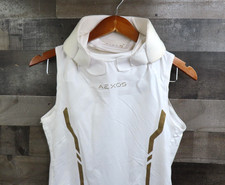 AEXOS Shirt Mens 2XL White Halo Padded Neck Hockey Compression Base Layer Tank