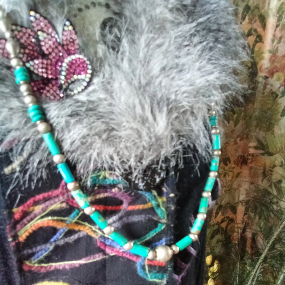 Indian silver and Turquoise necklace No35 - Image 2 of 4