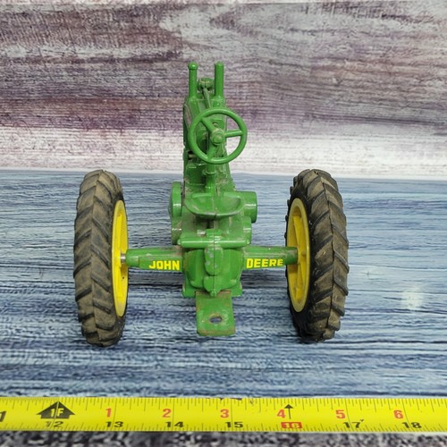Vtg Ertl 1/16 scale John Deere model A diecast n/frontend tractor green/yellow - Picture 7 of 9